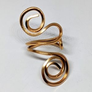 Handcrafted Bronze Long Statement Ring
